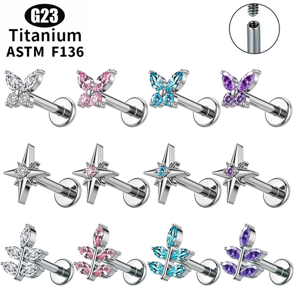 Zoor Body Jewelry - ต่างหูไทเทเนียม G23 1 ชิ้น ขนาด 16G