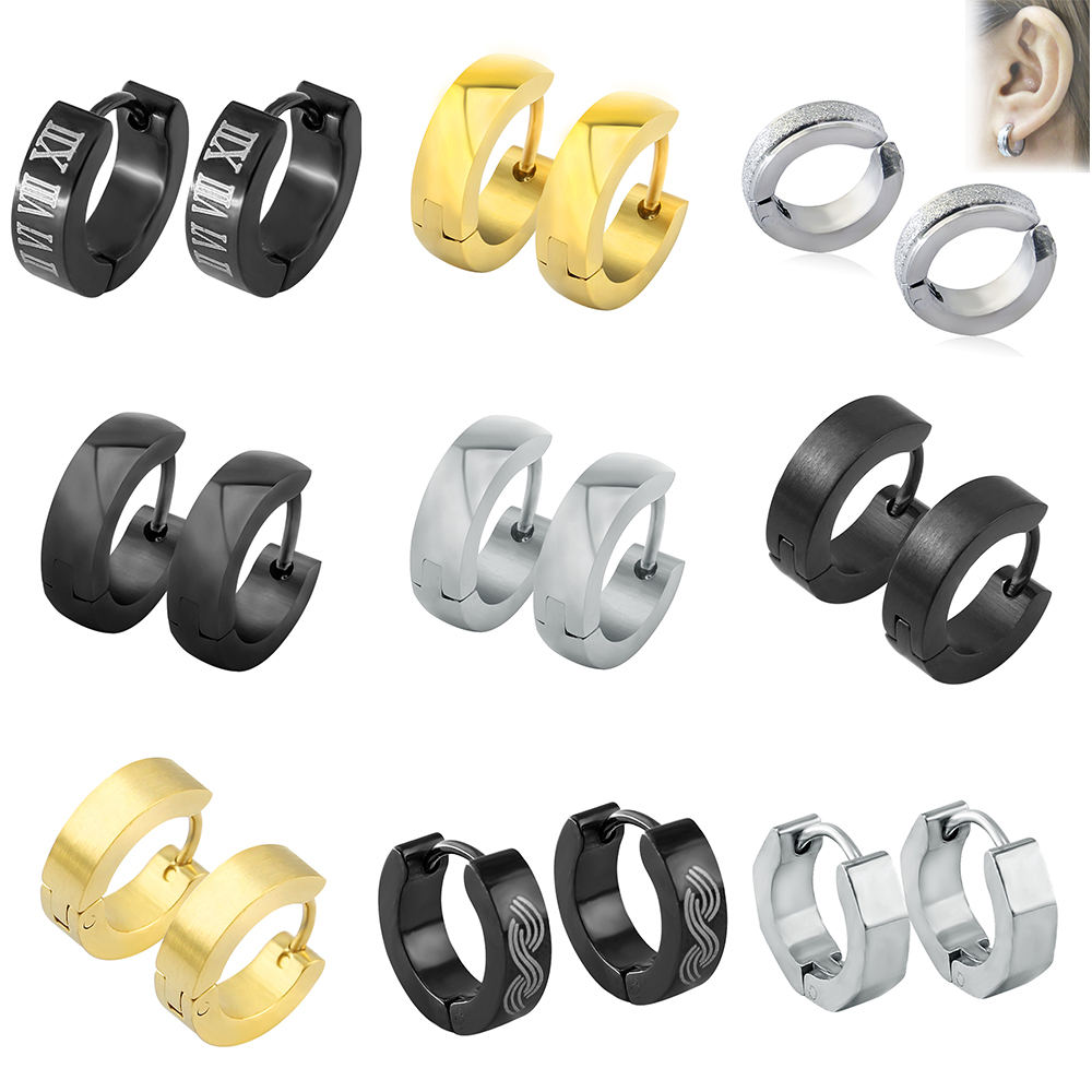 Zs Body Jewelry - ZS Kpop Hoop ต่างหูสำหรับผู้หญิงต่างหู Boys Stailnless