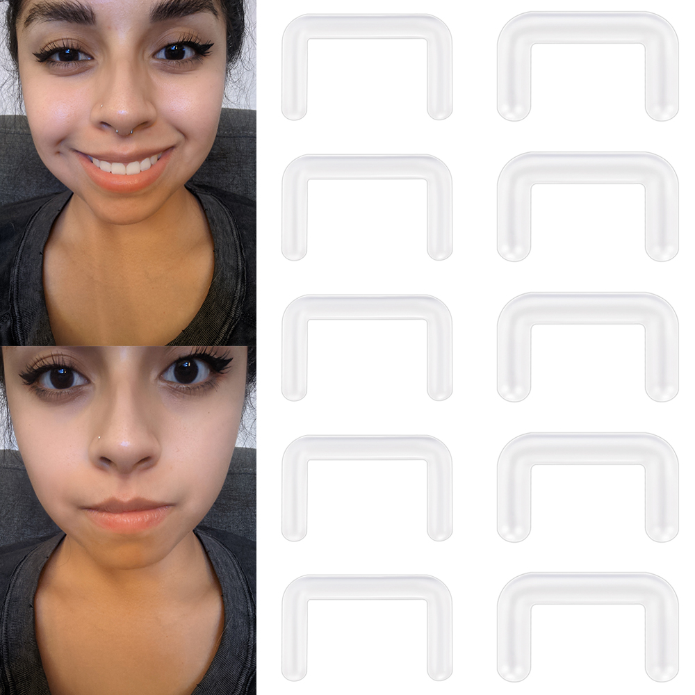 Body Jewelry Storage - 14/16G Septum เจาะ Hider อะคริลิคจมูก Studs