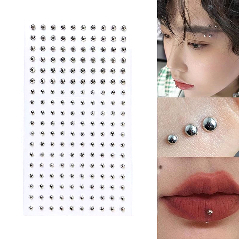 Body Jewelry Ear - สติกเกอร์เพชรติดจมูกปลอม แบบติดเอง ไม่ต้องเจาะ สำหรับตกแต่งดวงตา หู ใบหน้า