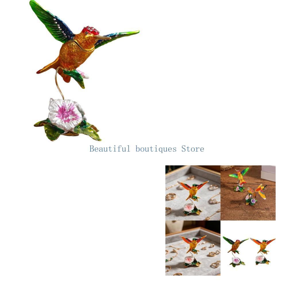 Body Jewelry Storage - U4LF กล่องใส่เครื่องประดับโต๊ะเครื่องแป้งทรงนกฮัมมิ่งเบิร์ดและขนาดกะทัดรัด