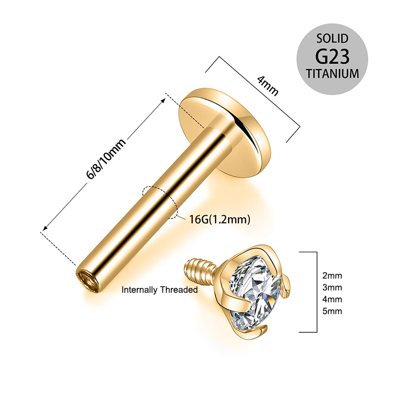 ต่างหูไทเทเนียม 16G แบบเกลียวใ - Body Jewelry Cartilage Earrings บทวิจารณ์และราคา