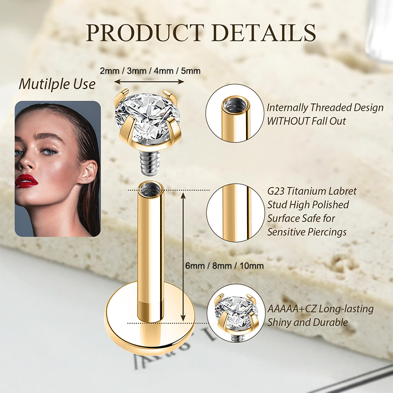 ต่างหูไทเทเนียม 16G แบบเกลียวใ - Body Jewelry Cartilage Earrings บทวิจารณ์และราคา
