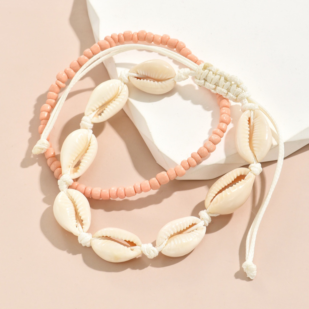 2PCS โบฮีเมียเปลือก Anklets สํ - Body Jewelry Leg Chain บทวิจารณ์และราคา
