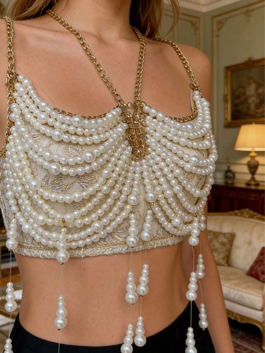 SGIAWETA-DEKUNER สร้อยคอไข่มุก - Body Jewelry Bra บทวิจารณ์และราคา