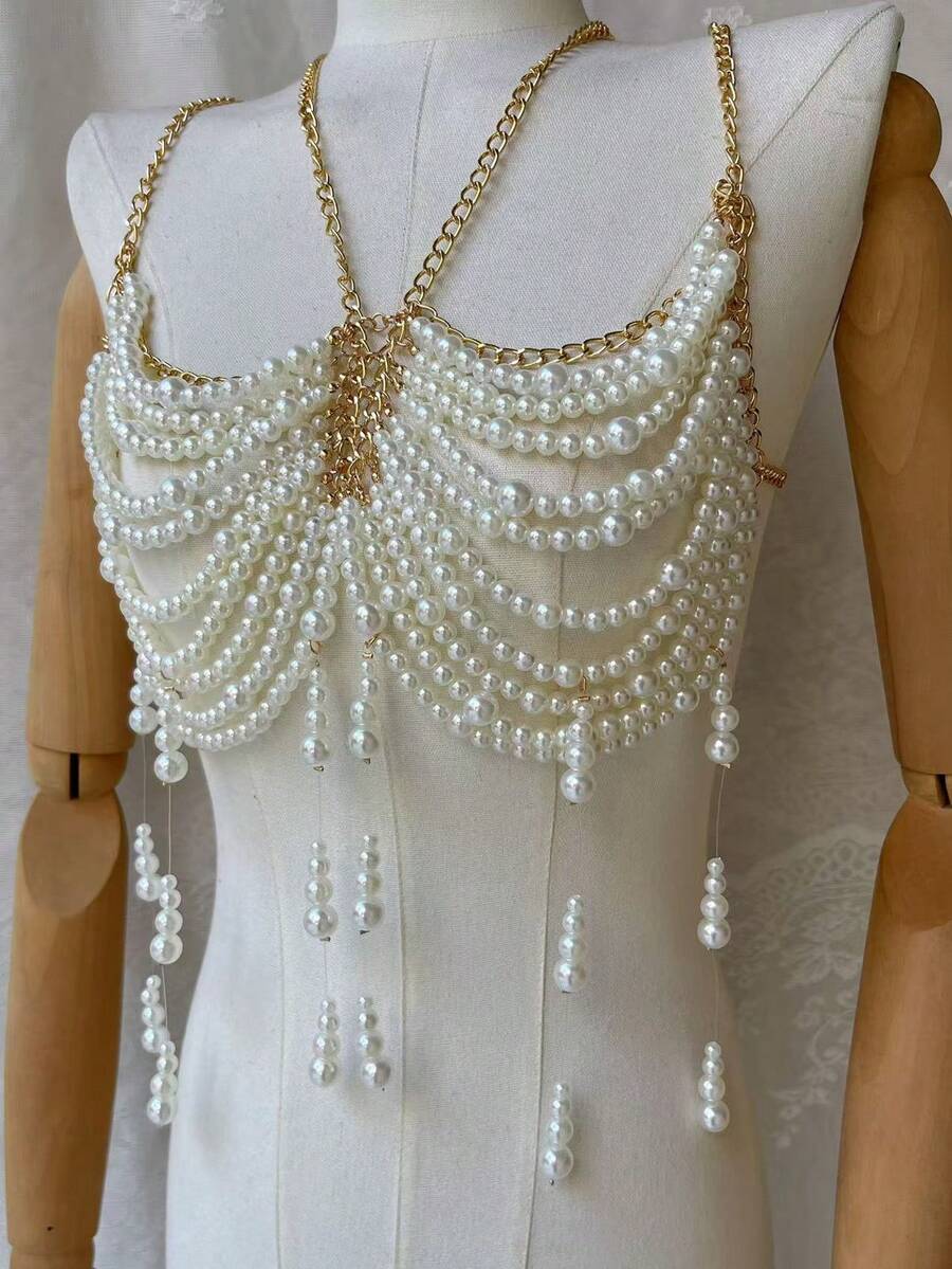 SGIAWETA-DEKUNER สร้อยคอไข่มุก - Body Jewelry Bra บทวิจารณ์และราคา