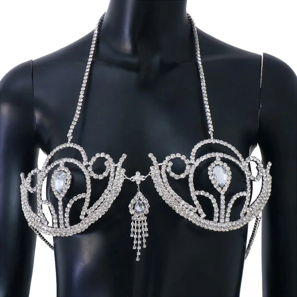 บิกินี่สุดหรูประดับพลอยเทียมชุ - Body Jewelry Bra บทวิจารณ์และราคา