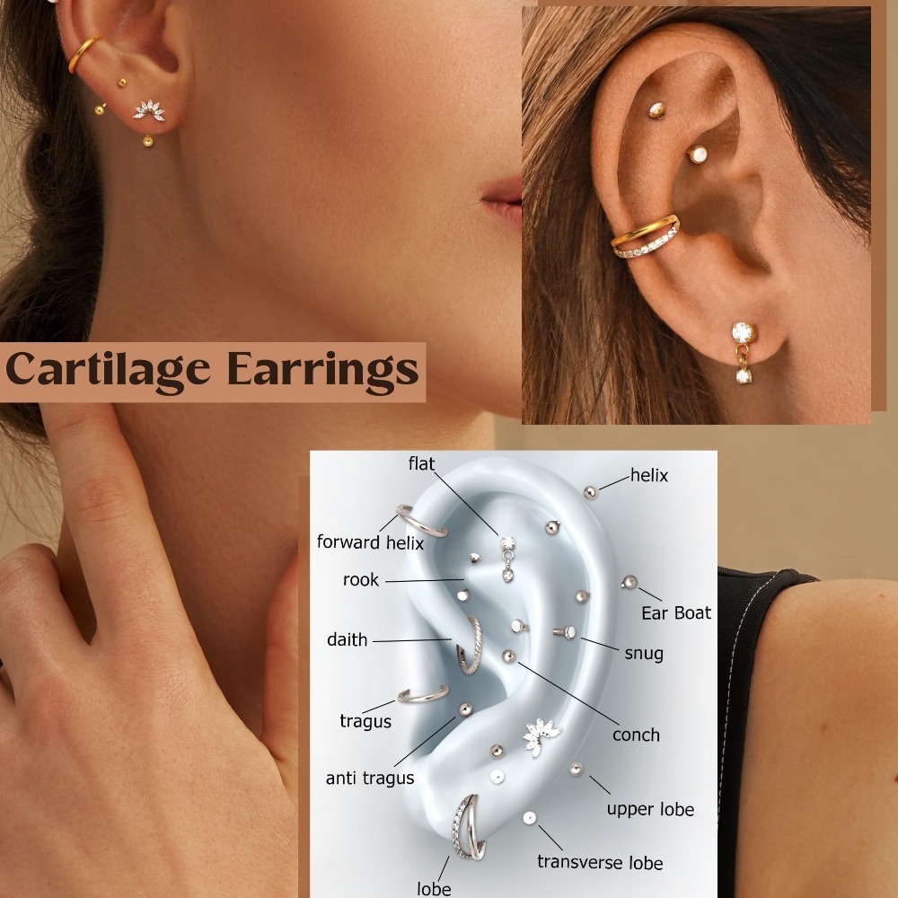 เครื่องประดับเจาะคิ้ว Drperfec - Rook Curved Barbell บทวิจารณ์และราคา