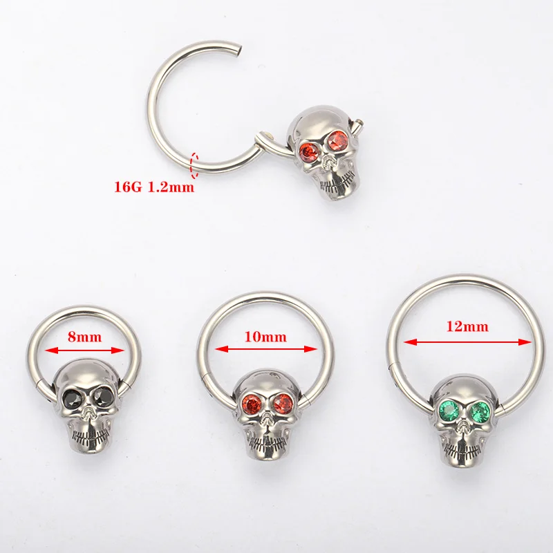 ZOOR F136 Titanium Gothic Skul - Zoor Body Jewelry บทวิจารณ์และราคา