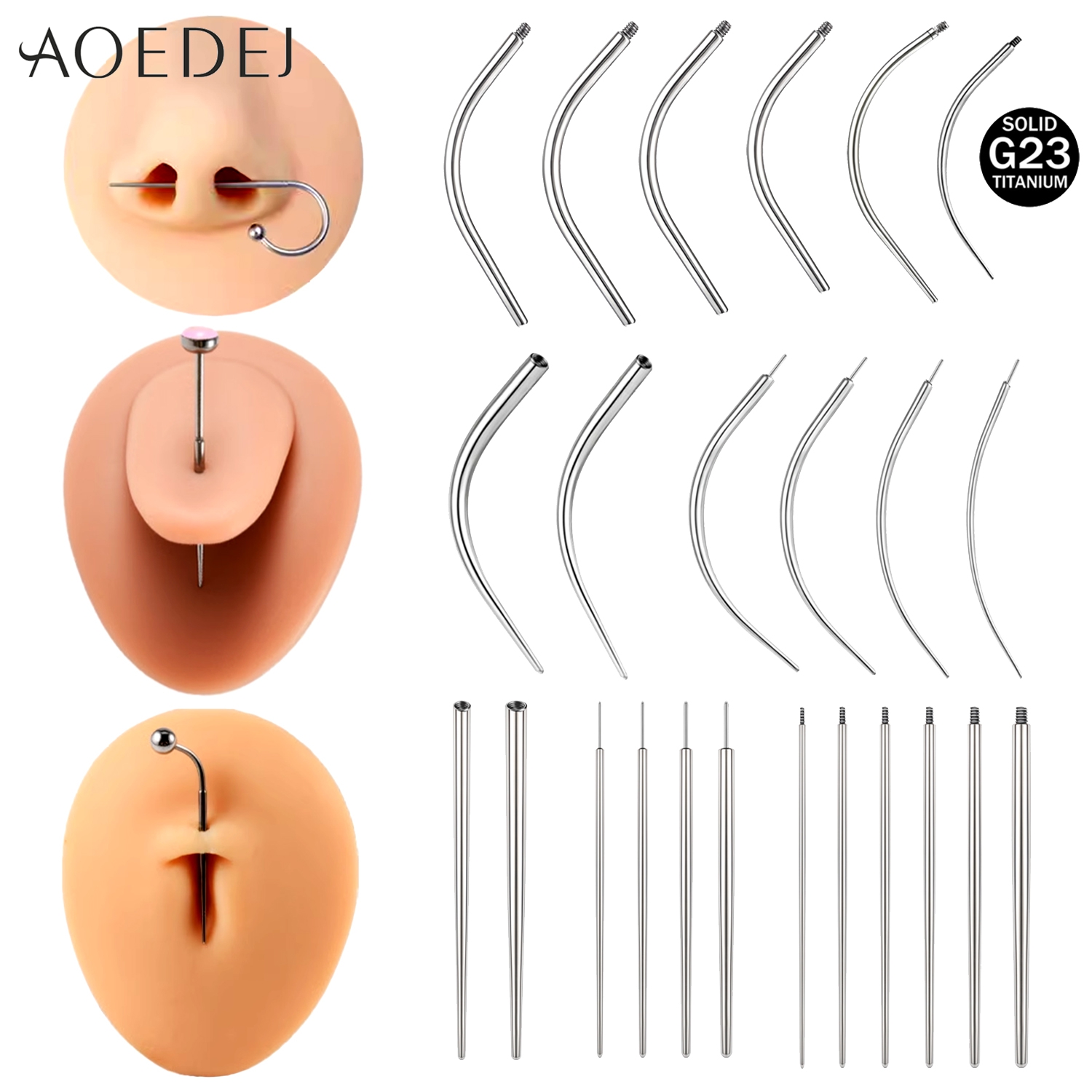 AOEDEJ 1 PC G23 ไทเทเนียมเจาะช - Zs Body Jewelry บทวิจารณ์และราคา