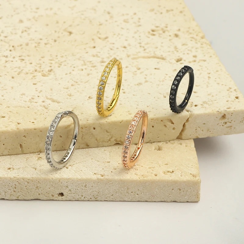 แหวนจมูกใส 16G ประดับเพชร CZ ว - Body Jewelry Ear บทวิจารณ์และราคา