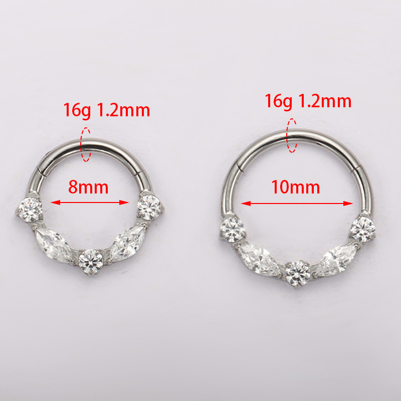 ASTM F136 ไทเทเนียม Marquise C - Zoor Body Jewelry บทวิจารณ์และราคา