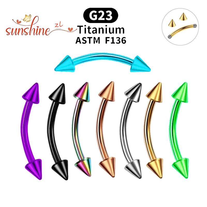 1PC G23 ไทเทเนียม SPIKE โค้ง B - Rook Curved Barbell บทวิจารณ์และราคา