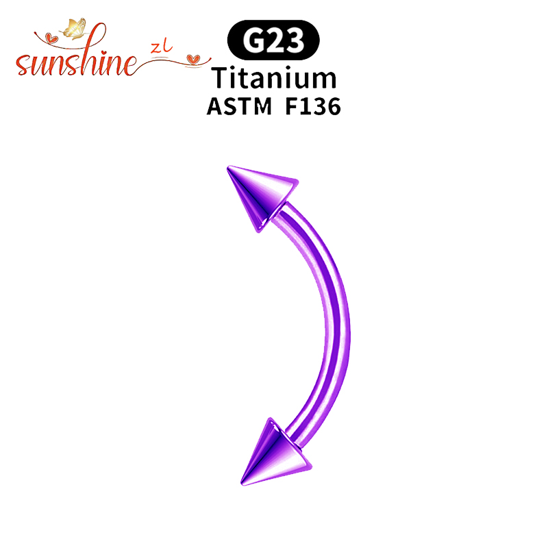 1PC G23 ไทเทเนียม SPIKE โค้ง B - Rook Curved Barbell บทวิจารณ์และราคา