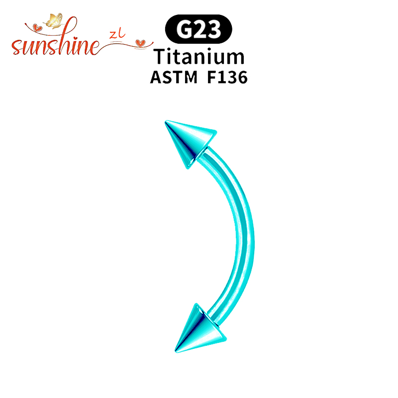 1PC G23 ไทเทเนียม SPIKE โค้ง B - Rook Curved Barbell บทวิจารณ์และราคา