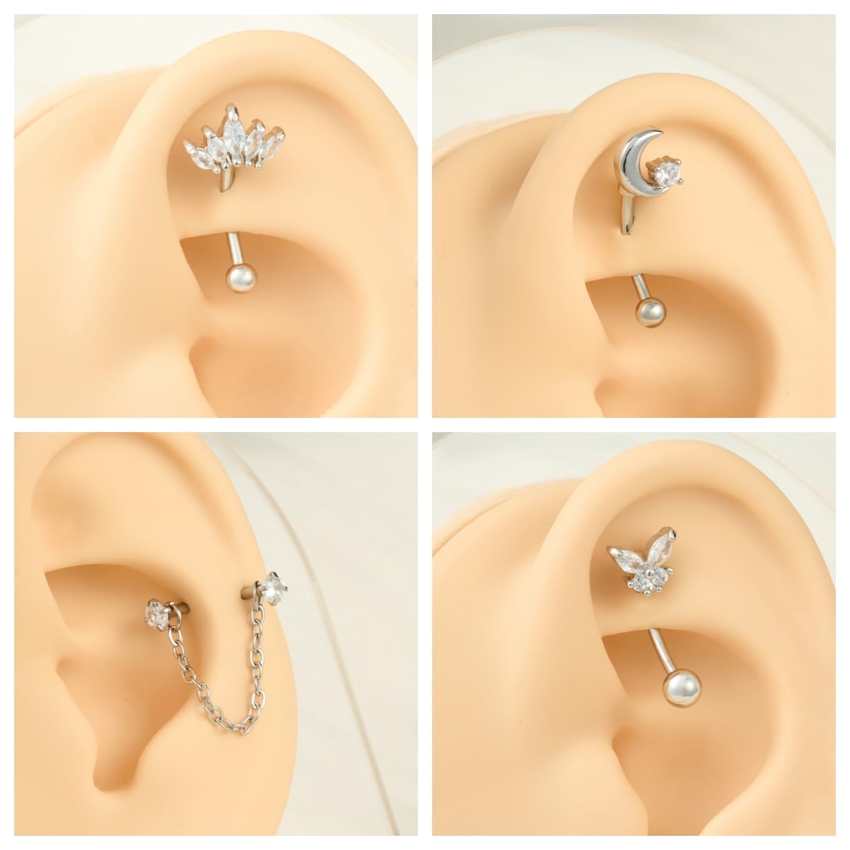 8PCS / ชุด 16G แหวนคิ้วสำหรับต - Rook Curved Barbell บทวิจารณ์และราคา