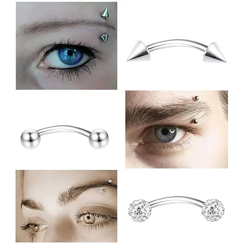8PCS / ชุด 16G แหวนคิ้วสำหรับต - Rook Curved Barbell บทวิจารณ์และราคา