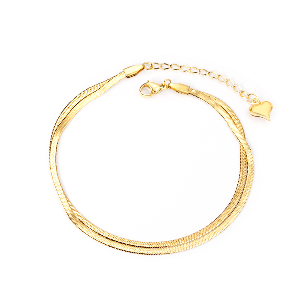 LUXUSTEEL แฟชั่นคู่แบนงู Ankle - Body Jewelry Leg Chain บทวิจารณ์และราคา