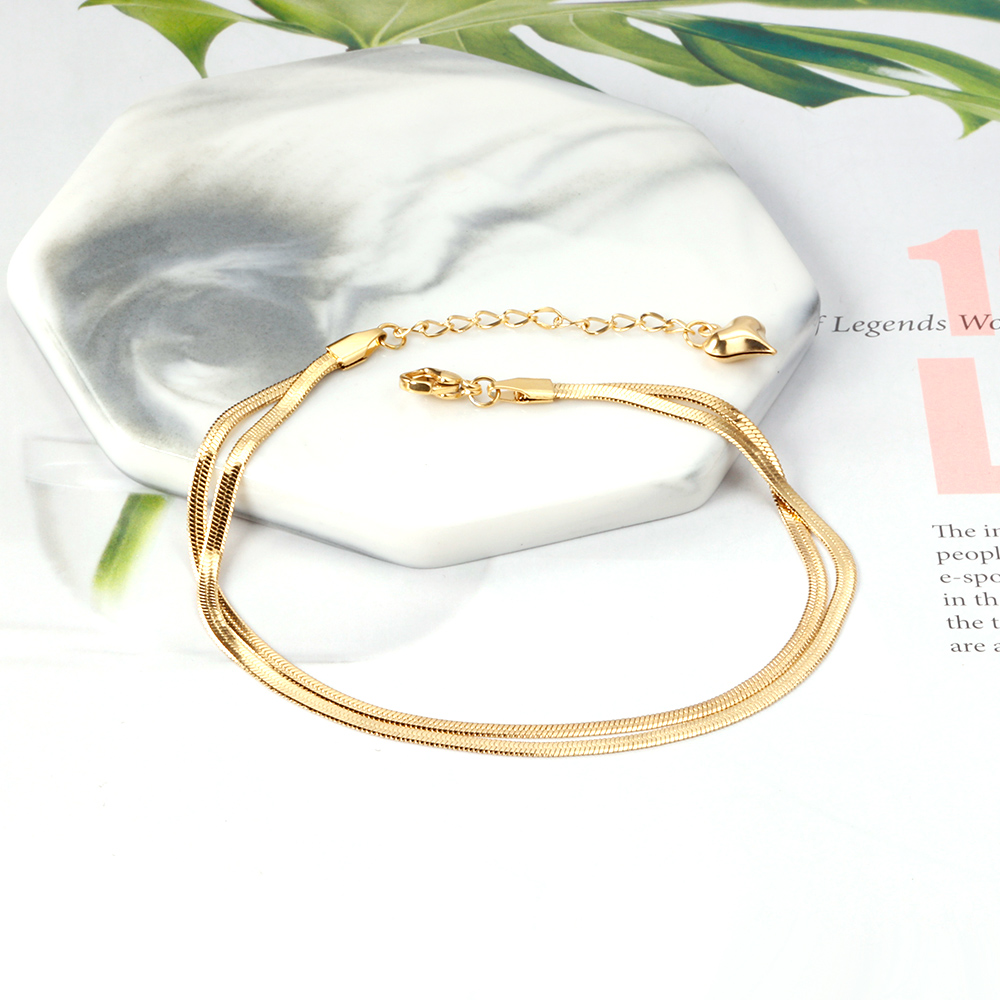 LUXUSTEEL แฟชั่นคู่แบนงู Ankle - Body Jewelry Leg Chain บทวิจารณ์และราคา