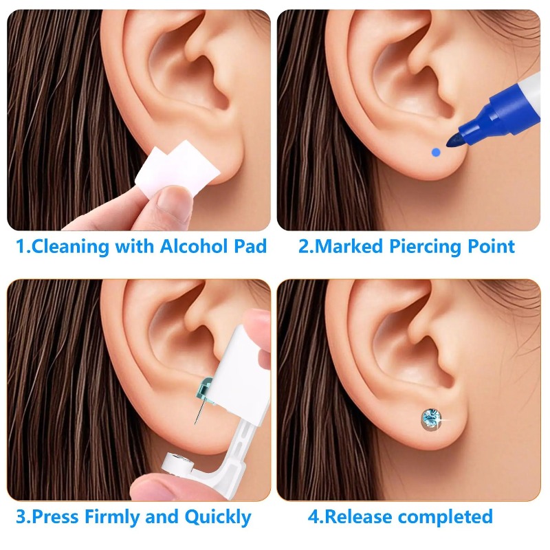 ชุดอุปกรณ์เจาะหูแบบใช้แล้วทิ้ง - Body Jewelry Cartilage Earrings บทวิจารณ์และราคา
