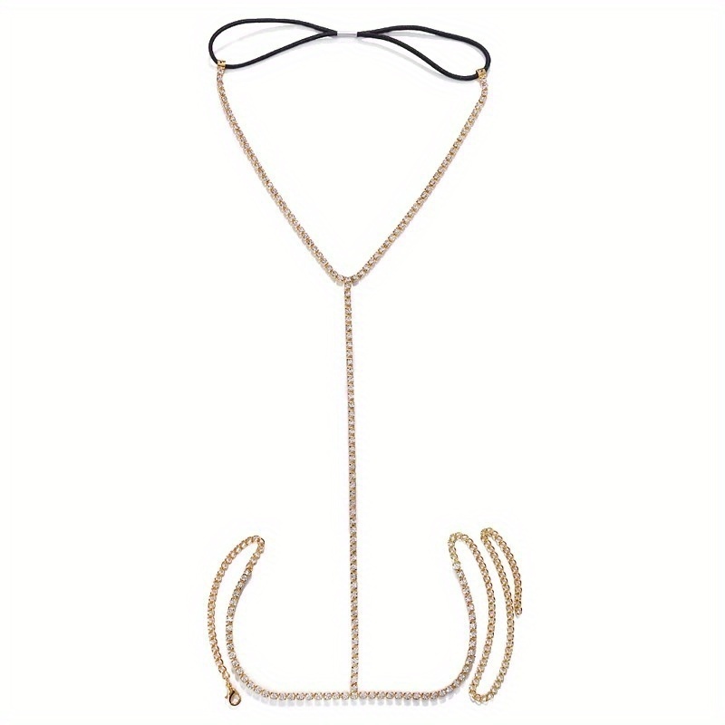 โซ่ขา rhinestone ประกาย 1 ชิ้น - Body Jewelry Leg Chain บทวิจารณ์และราคา