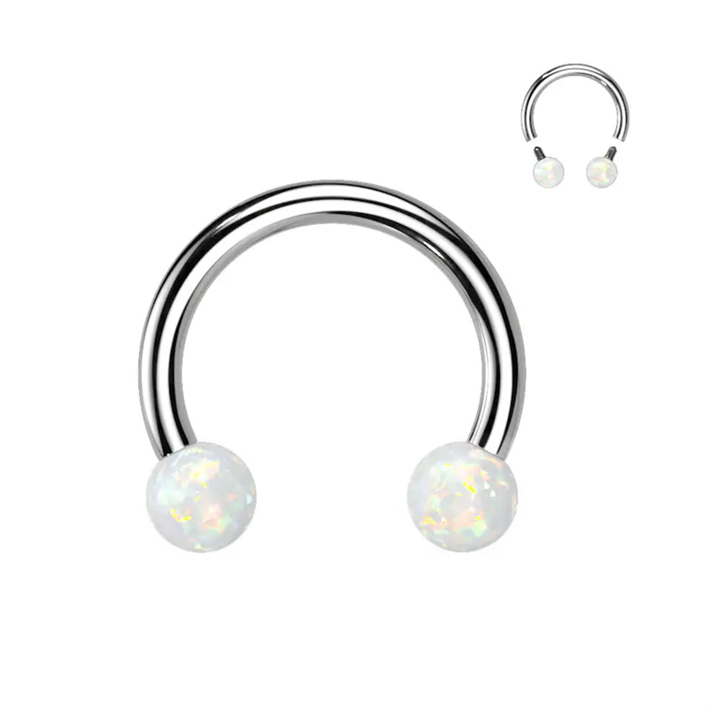 วงแหวนจมูกเกือกม้าโอปอลเหล็กสำ - Rook Curved Barbell บทวิจารณ์และราคา