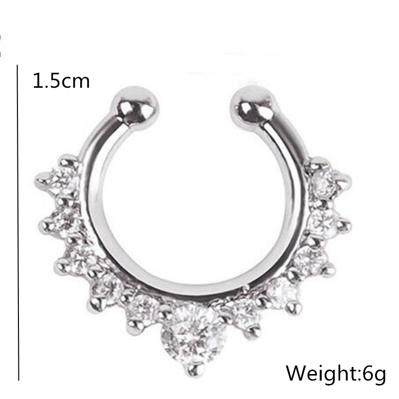 1ชิ้นที่หนีบจมูกรูปตัวยูห่วงจม - Body Jewelry Ear บทวิจารณ์และราคา