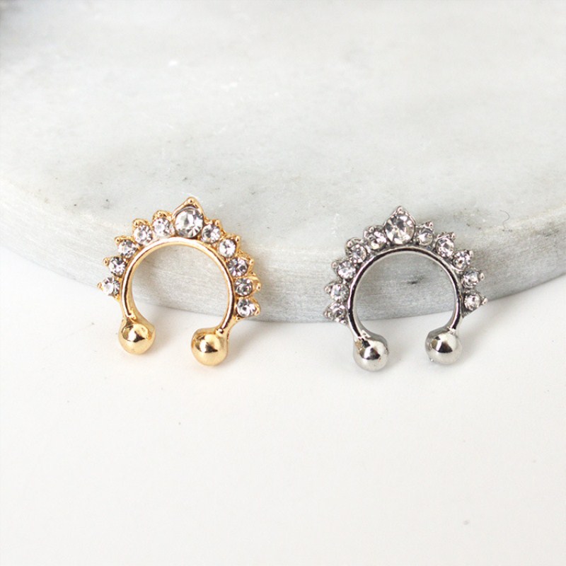 1ชิ้นที่หนีบจมูกรูปตัวยูห่วงจม - Body Jewelry Ear บทวิจารณ์และราคา