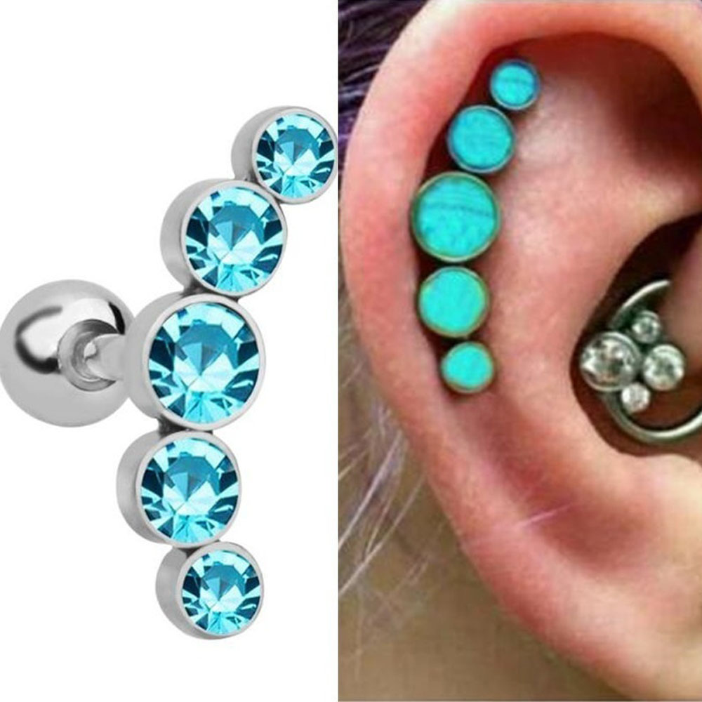 ต่างหูแฟชั่นคริสตัลอัญมณีโอปอล - Body Jewelry Ear บทวิจารณ์และราคา