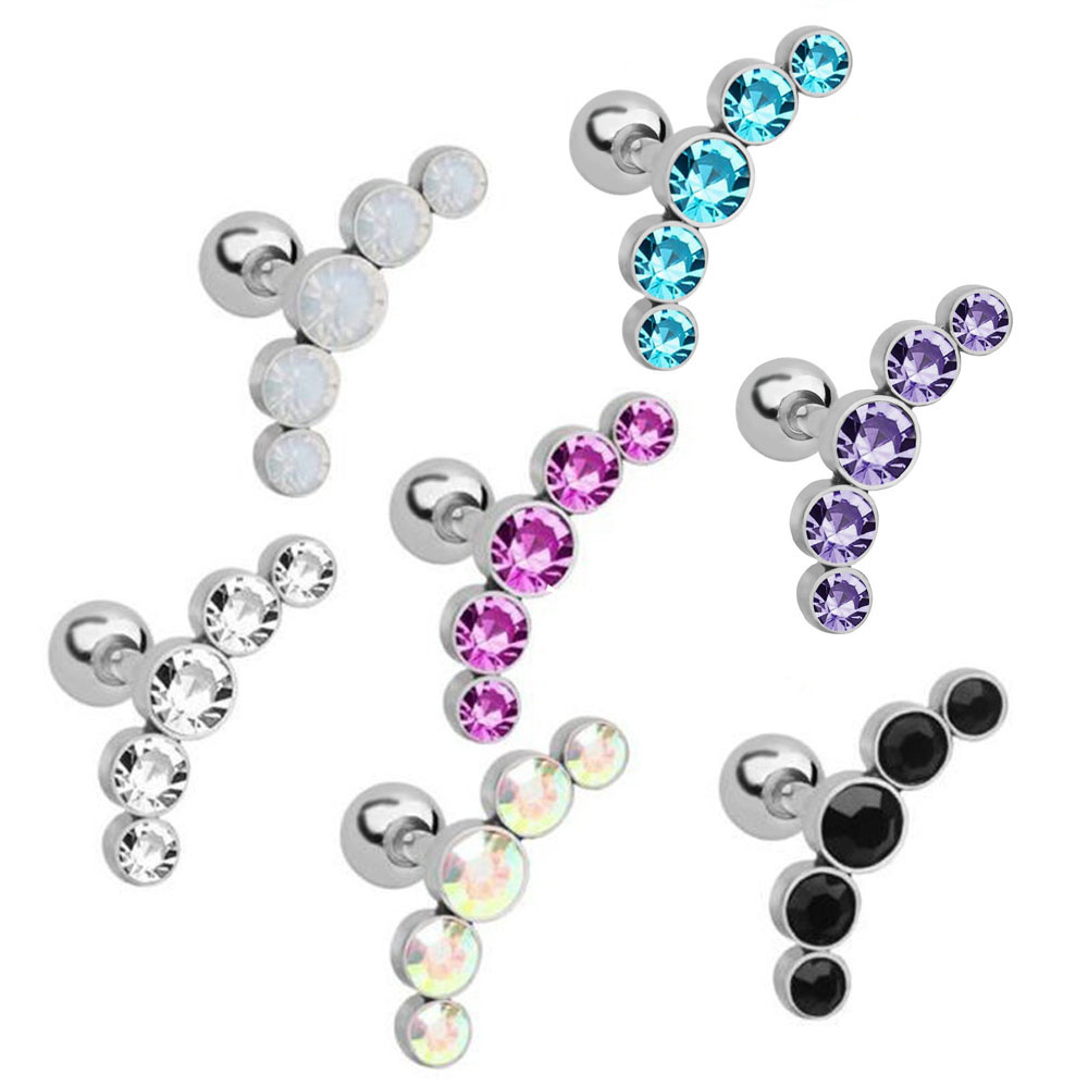 ต่างหูแฟชั่นคริสตัลอัญมณีโอปอล - Body Jewelry Ear บทวิจารณ์และราคา