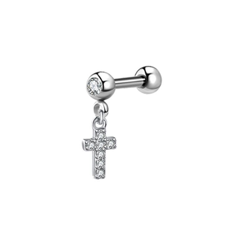 1PCS Ear Cartilage Stud ต่างหู - Body Jewelry Surgical Steel บทวิจารณ์และราคา