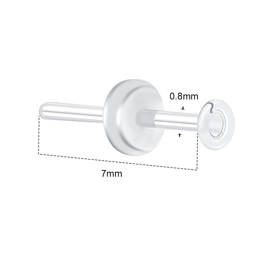 จิวจมูกแก้วใสแบบเกลียว 1/5 ชิ้ - Body Jewelry Storage บทวิจารณ์และราคา