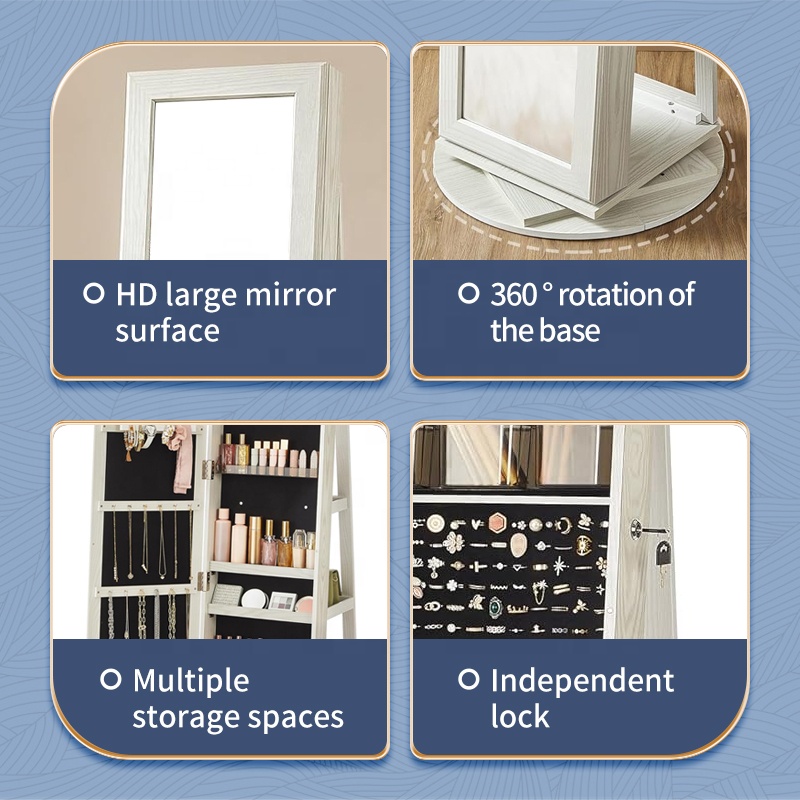 กระจกแต่งตัวแบบตั้งพื้น หมุนได - Body Jewelry Storage บทวิจารณ์และราคา