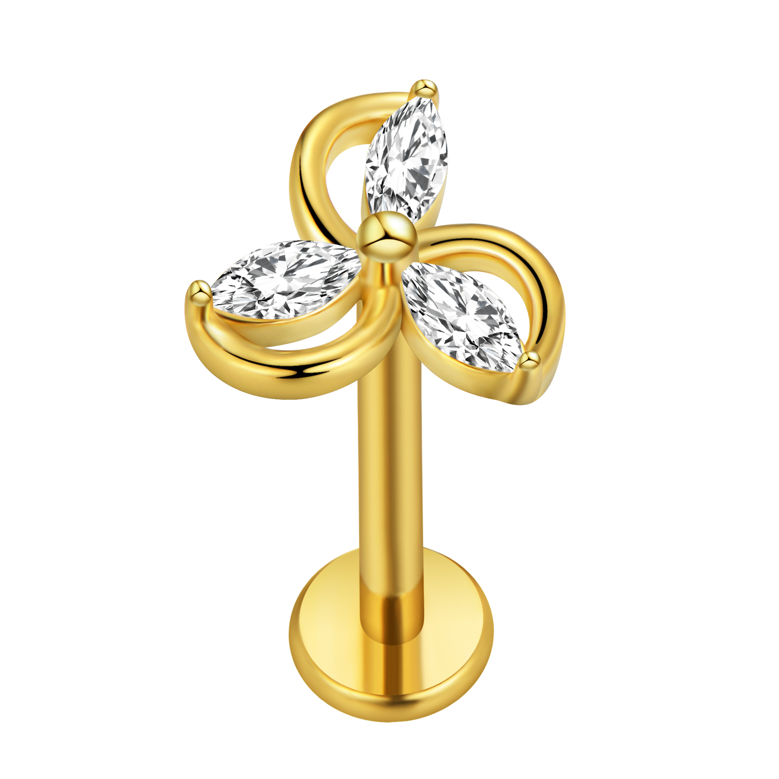 Maple Leaf Labret Piercing Sta - Body Jewelry Surgical Steel บทวิจารณ์และราคา