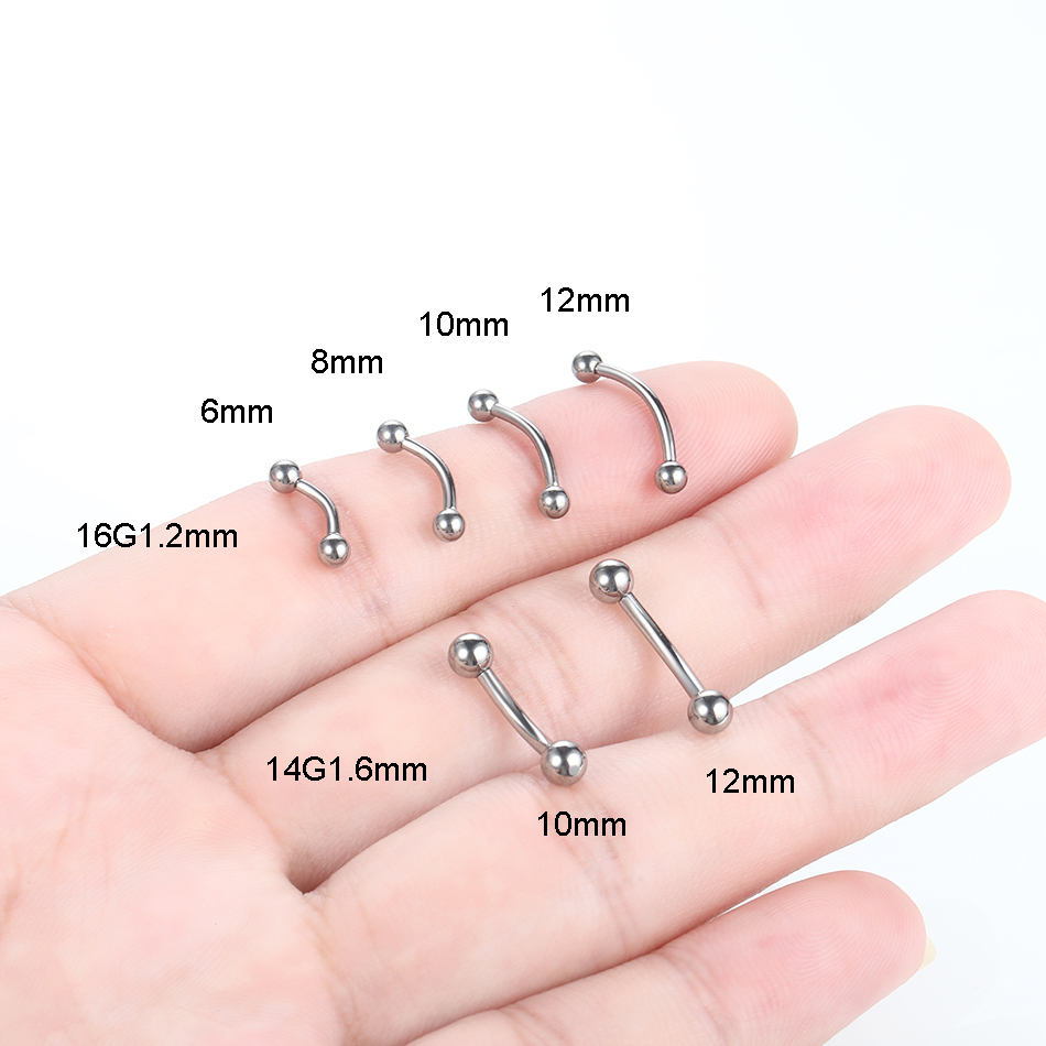 10 ชิ้น/ล็อต G23 ไทเทเนียมคิ้ว - Zoor Body Jewelry บทวิจารณ์และราคา