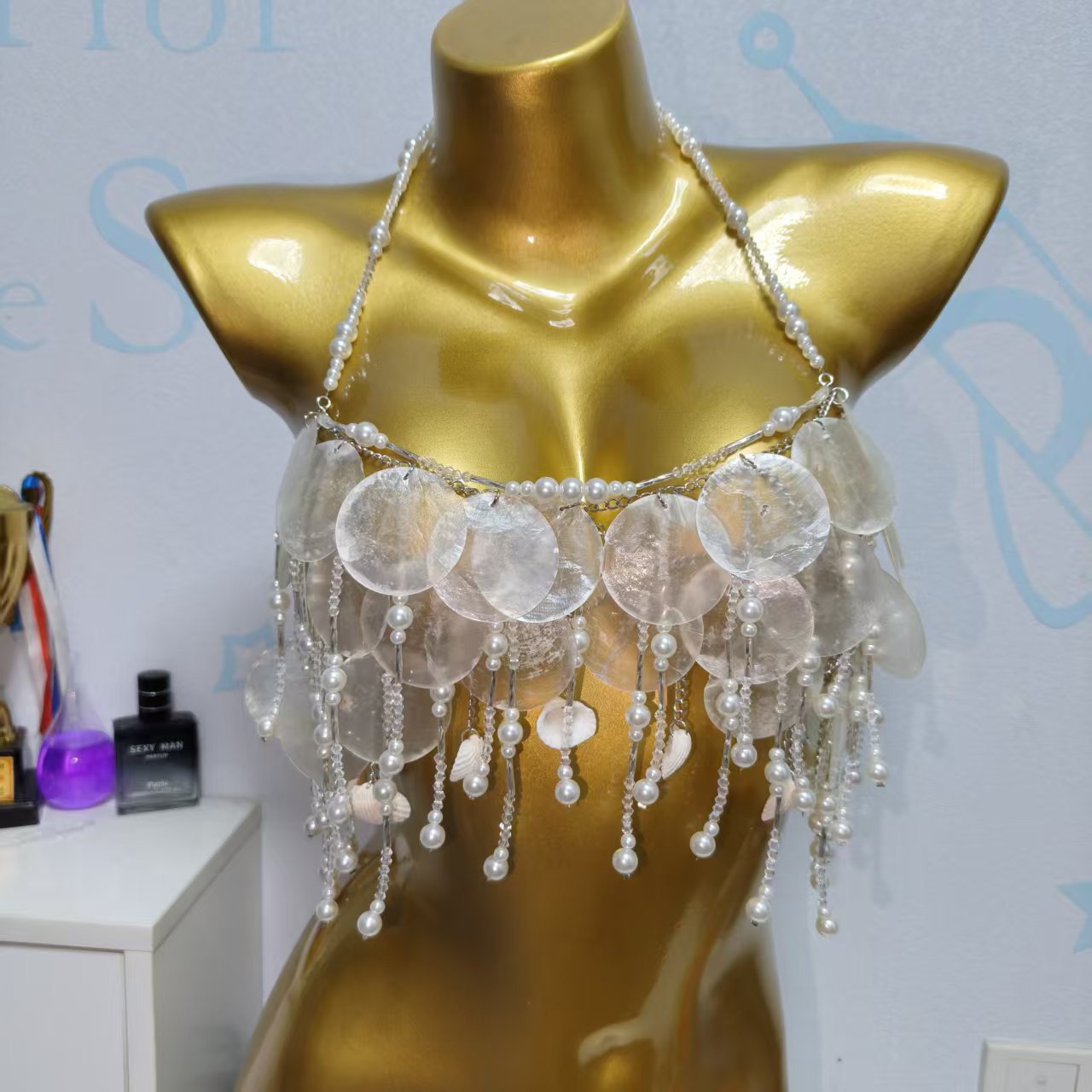 ชุดเต้นระบำหน้าท้องแบบทำมือ ปร - Body Jewelry Bra บทวิจารณ์และราคา
