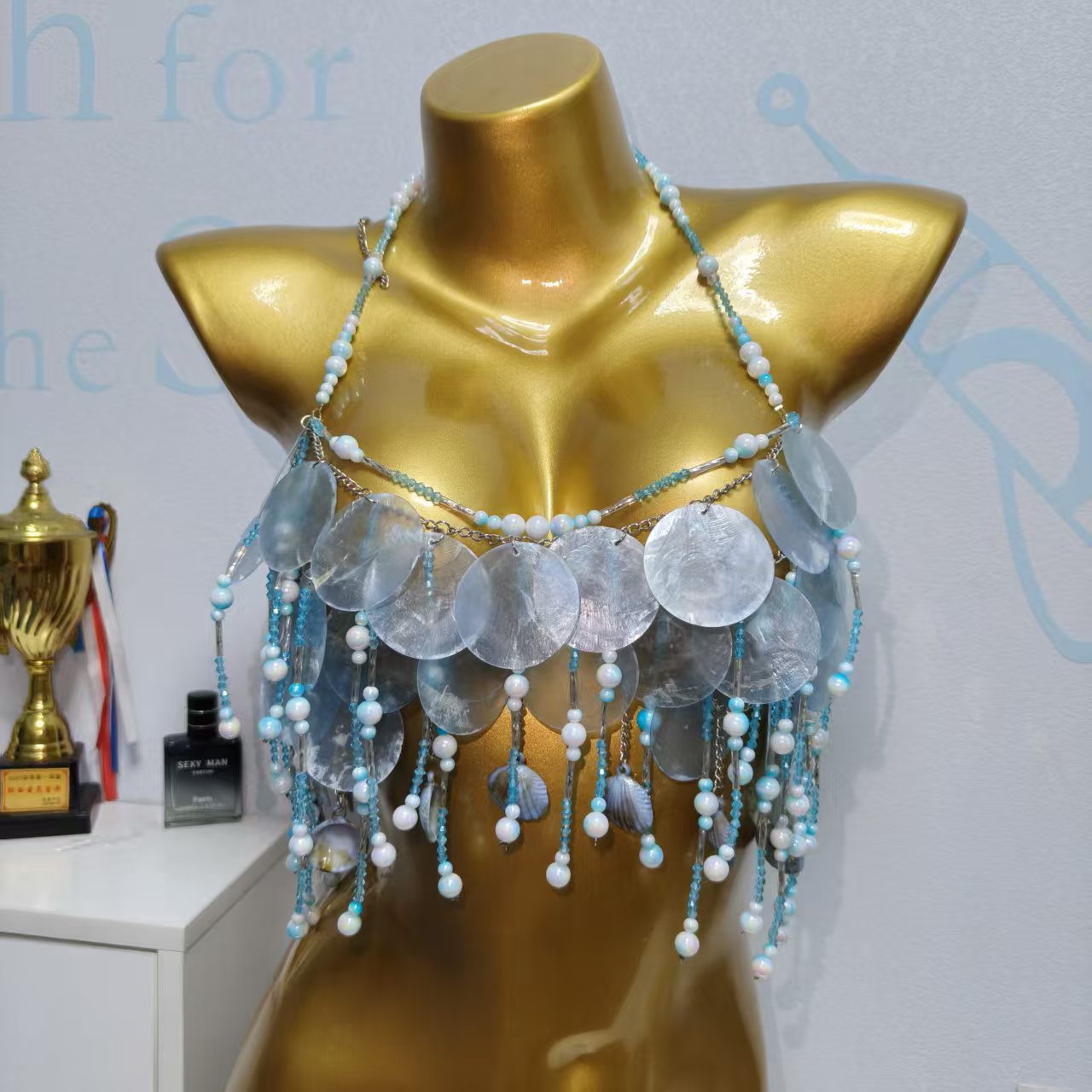ชุดเต้นระบำหน้าท้องแบบทำมือ ปร - Body Jewelry Bra บทวิจารณ์และราคา