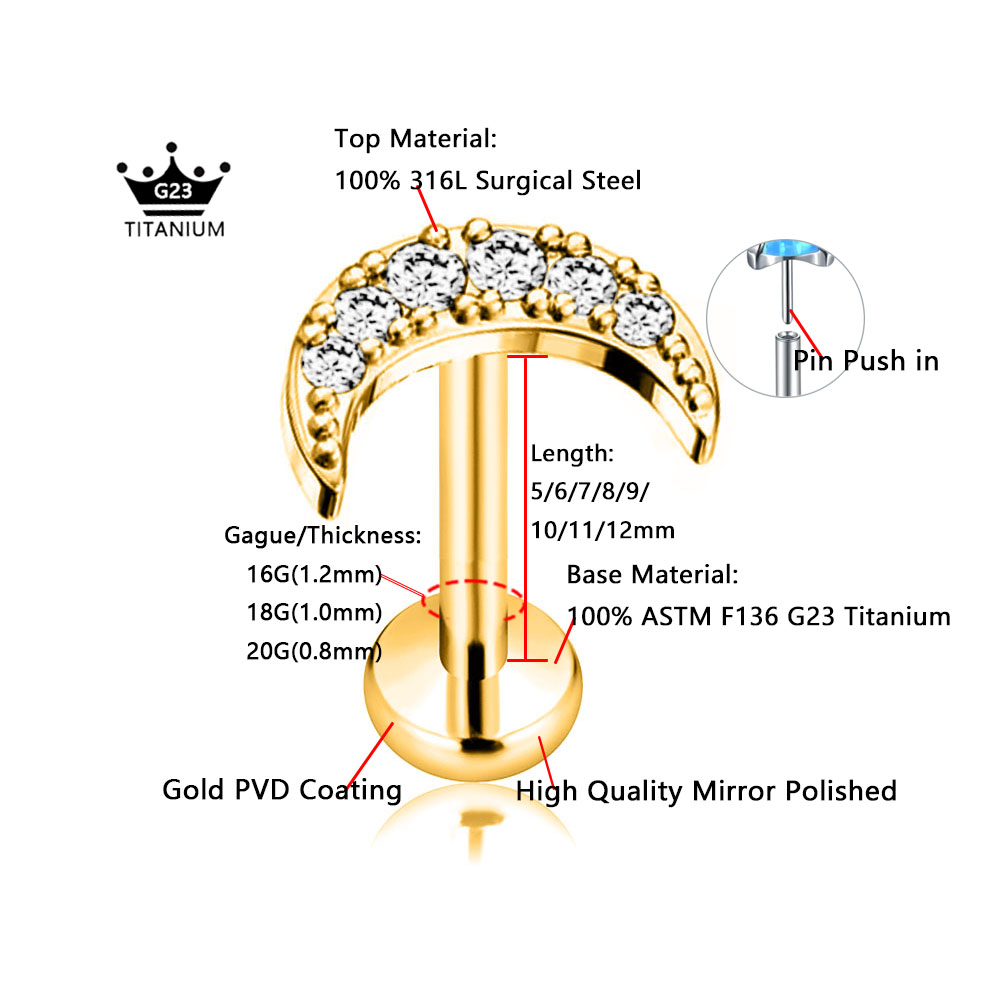 ASTM F136 G23 ไทเทเนียมดอกไม้ด - Zoor Body Jewelry บทวิจารณ์และราคา