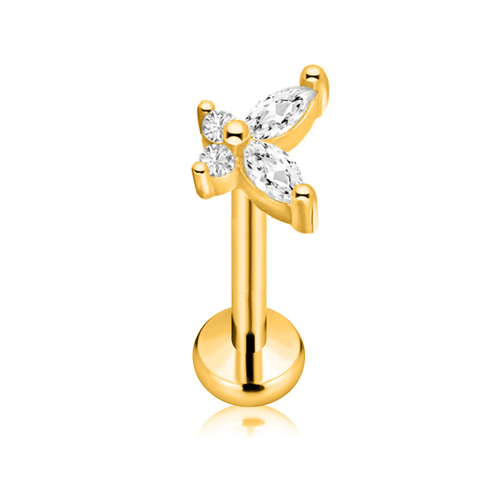 ASTM F136 G23 ไทเทเนียมดอกไม้ด - Zoor Body Jewelry บทวิจารณ์และราคา