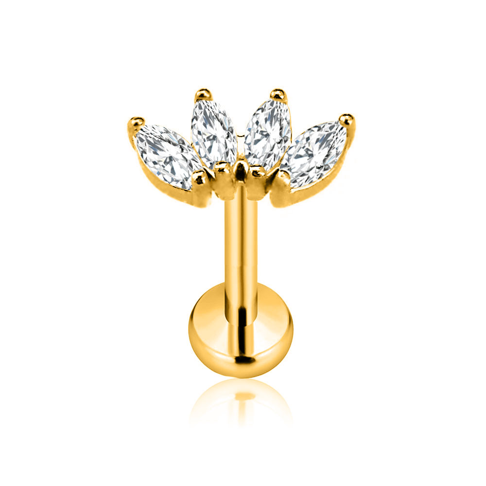 ASTM F136 G23 ไทเทเนียมดอกไม้ด - Zoor Body Jewelry บทวิจารณ์และราคา