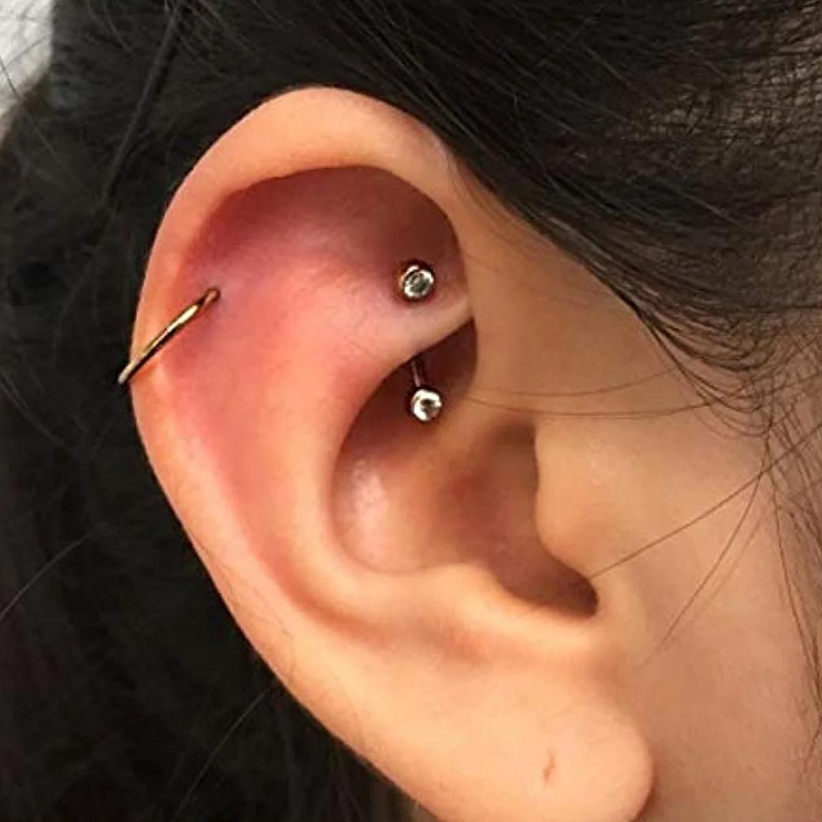 6pcs / ชุดหรูหราน่ารัก 16G โค้ - Rook Curved Barbell บทวิจารณ์และราคา