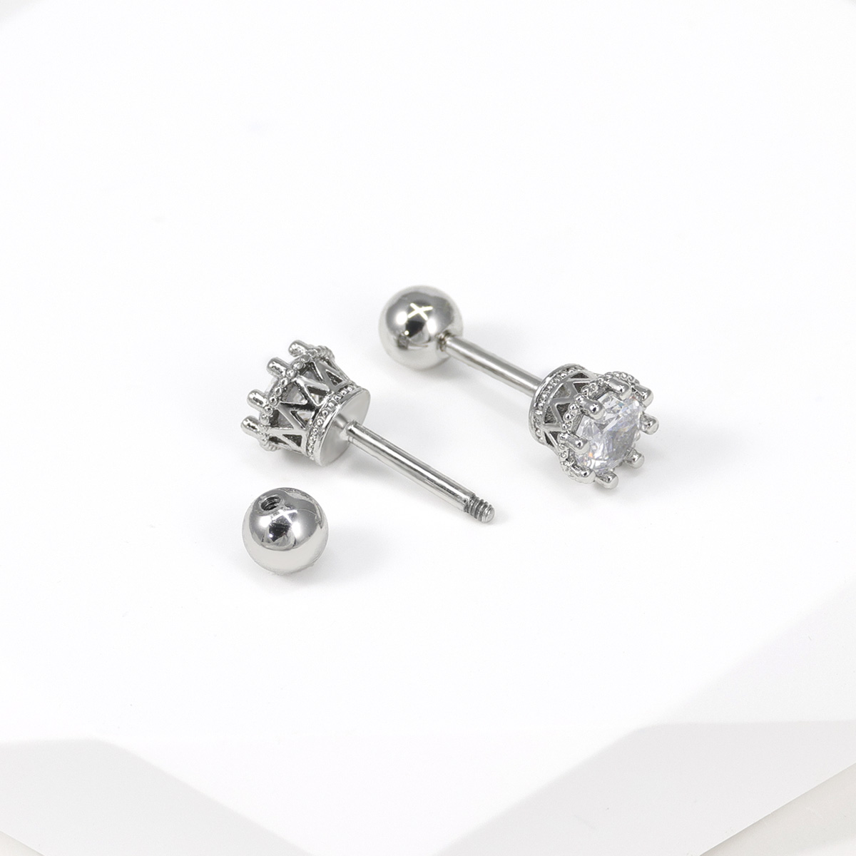 2pcs กระดูกอ่อนต่างหูสตั๊ดสําห - Body Jewelry Surgical Steel บทวิจารณ์และราคา