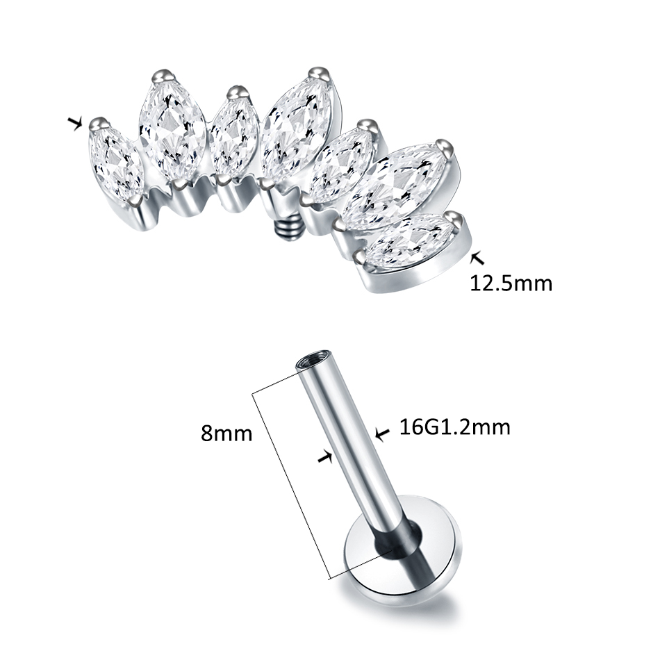 ต่างหูสตั๊ดห่วงเจาะหูทำจากไทเท - Zoor Body Jewelry บทวิจารณ์และราคา