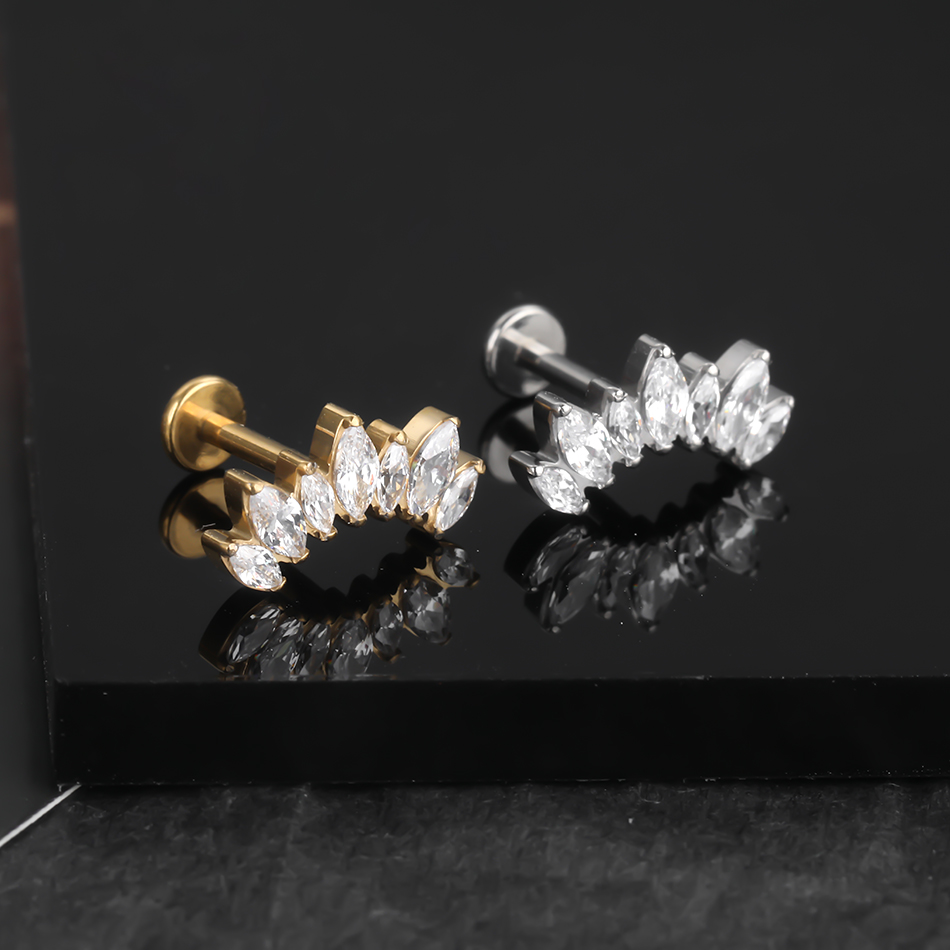 ต่างหูสตั๊ดห่วงเจาะหูทำจากไทเท - Zoor Body Jewelry บทวิจารณ์และราคา