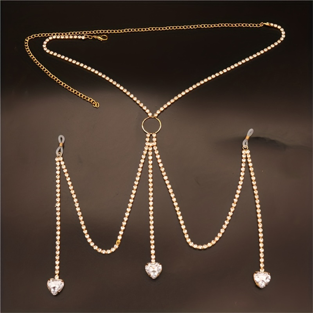 ห่วงโซ่ทรงหยดน้ำประดับพลอยเทีย - Body Jewelry Bra บทวิจารณ์และราคา