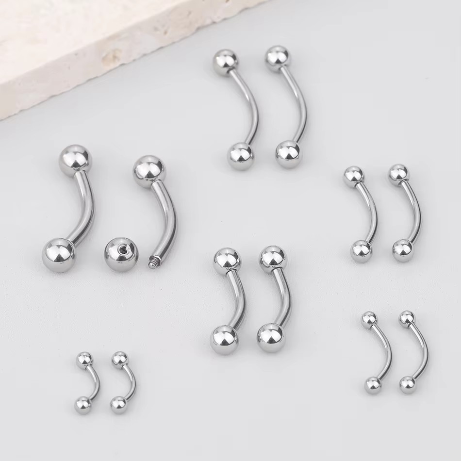 1 PC ไทเทเนียมเจาะโค้ง Barbell - Zoor Body Jewelry บทวิจารณ์และราคา