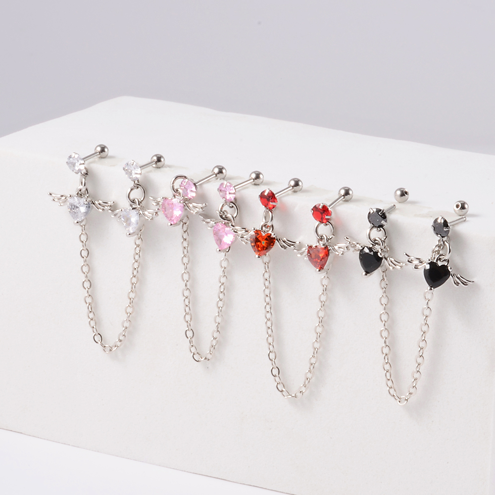 1PC เหล็กผ่าตัด CZ อัญมณีหู Tr - Body Jewelry Surgical Steel บทวิจารณ์และราคา