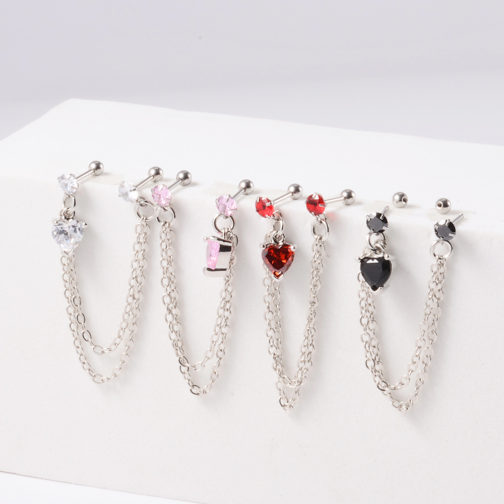 1PC เหล็กผ่าตัด CZ อัญมณีหู Tr - Body Jewelry Surgical Steel บทวิจารณ์และราคา