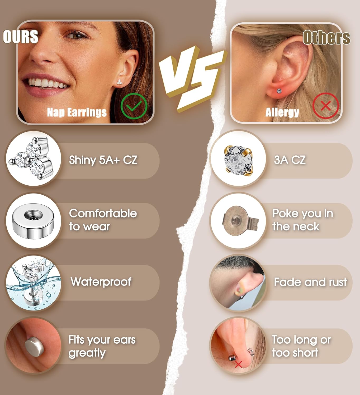 ต่างหู Bobisty 1 ชิ้น สำหรับผู - Body Jewelry Surgical Steel บทวิจารณ์และราคา