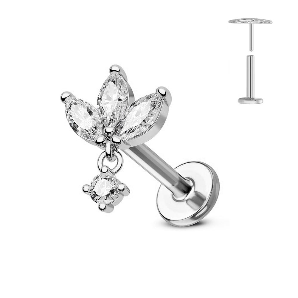ASTM F136 G23 ไทเทเนียมดอกไม้เ - Zoor Body Jewelry บทวิจารณ์และราคา
